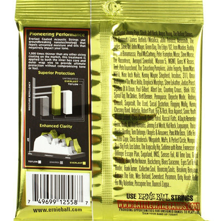 Ernie Ball 2554 Acoustic Guitar Strings Coated 80/20 Bronze Medium (13-56/EB2554)
