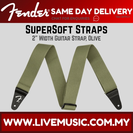 Fender Supersoft 2Inch Guitar Strap, Olive / Maroon / Sand / Toffee