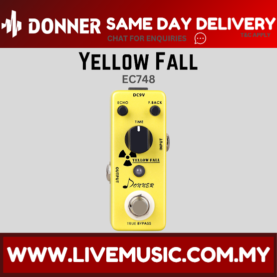 Donner Yellow Fall Delay Effect Pedal