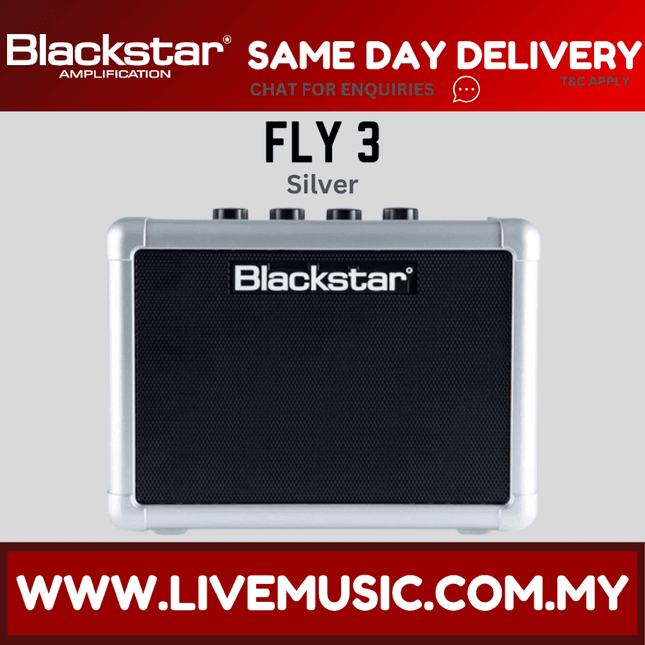 Blackstar Fly 3 Mini Guitar Amplifier - Silver ( FLY-3 / FLY3 )