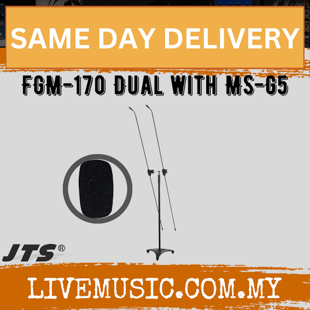 JTS FGM-170 Dual * with MS-G5 Floor stand mic with carbon boom