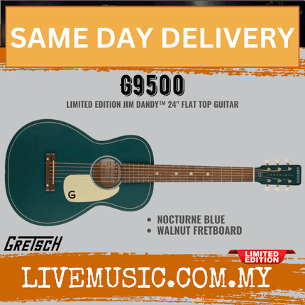 Gretsch G9500 Limited Edition Jim Dandy Acoustic Guitar, Nocturne Blue