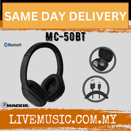 Mackie MC-50BT Wireless Noise Cancelling Headphones ( MC 50BT / MC50BT )