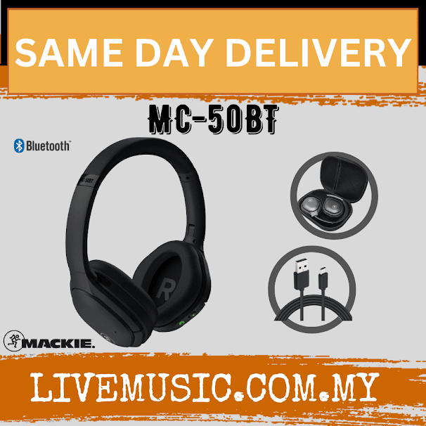 Mackie MC-50BT Wireless Noise Cancelling Headphones ( MC 50BT / MC50BT )