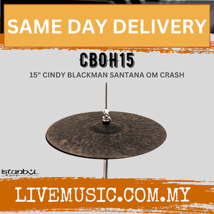 15" Istanbul Agop hi-hat cymbal, dark bronze with center mounting post