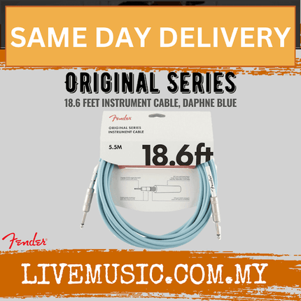 Fender Original Series Instrument Cable, 18.6ft - Daphne Blue
