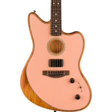Fender Acoustasonic Player Jazzmaster Electric Guitar, Shell Pink