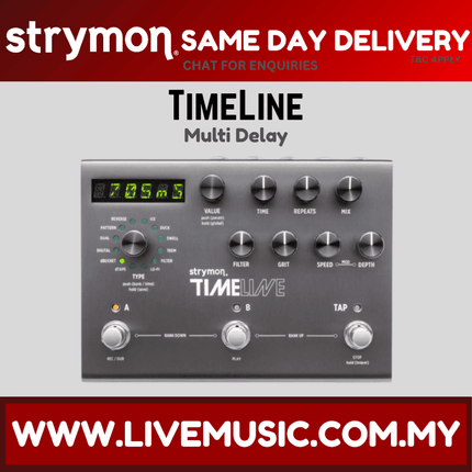 Strymon Timeline Multidimensional Delay Effect pedal with 30-second Looper / Loop