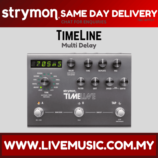 Strymon Timeline Multidimensional Delay Effect pedal with 30-second Looper / Loop