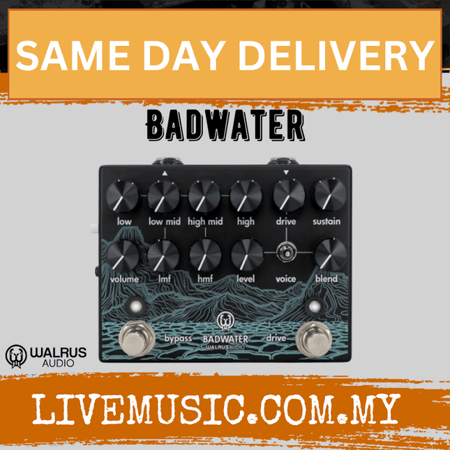 Walrus Audio Badwater Bass Preamp D.I. Guitar Effects Pedal