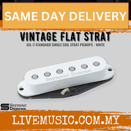 Seymour Duncan SSL2 Vintage Flat Pickup For Strat - White (SSL-2)