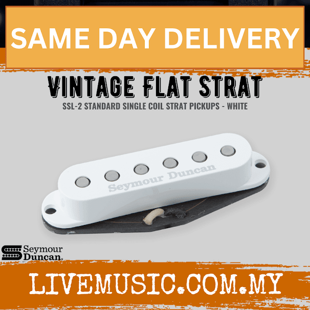 Seymour Duncan SSL2 Vintage Flat Pickup For Strat - White (SSL-2)