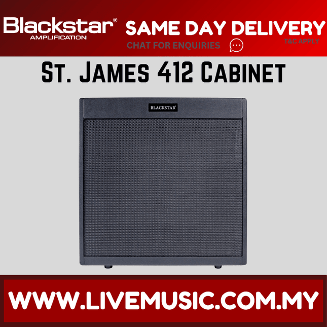 Blackstar St. James 4 x 12-inch Straight Guitar Cabinet – Black ( STJ412BBLK )