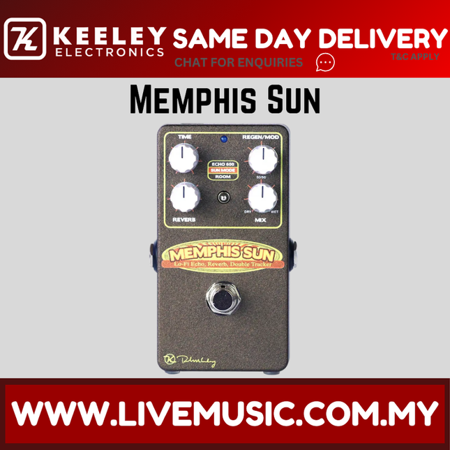 Keeley Memphis Sun Delay Reverb Guitar Effects Pedal