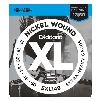 D'Addario EXL148 - Nickel Wound Electric Strings, Extra Heavy (12-60)(DAddario)
