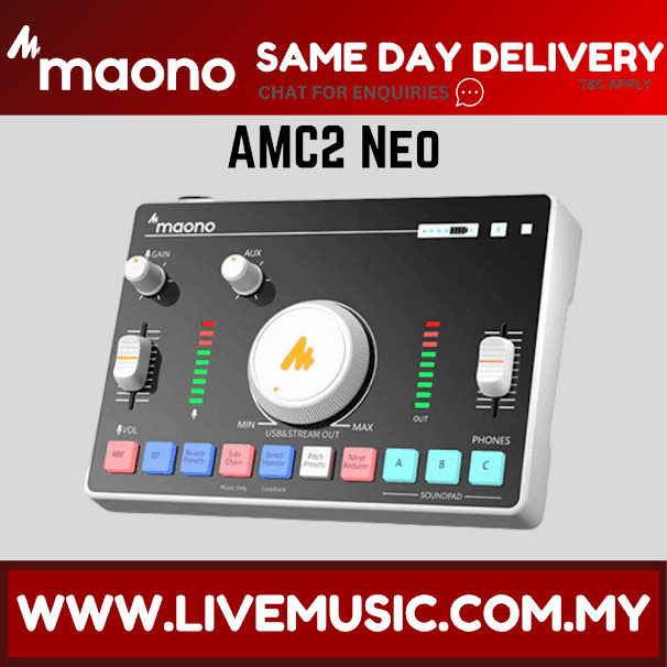 Maono AMC2 NEO One-Stop Streaming Audio Mixer & Sound Card - White ( AMC2NEO / AMC2-NEO )