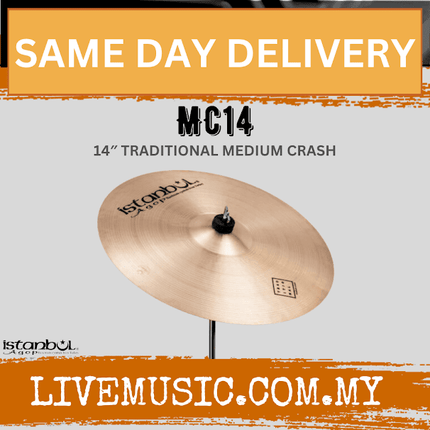 Istanbul Agop Cymbals MC14 14" Traditional Medium Crash Cymbal ( MC-14 / MC 14 )