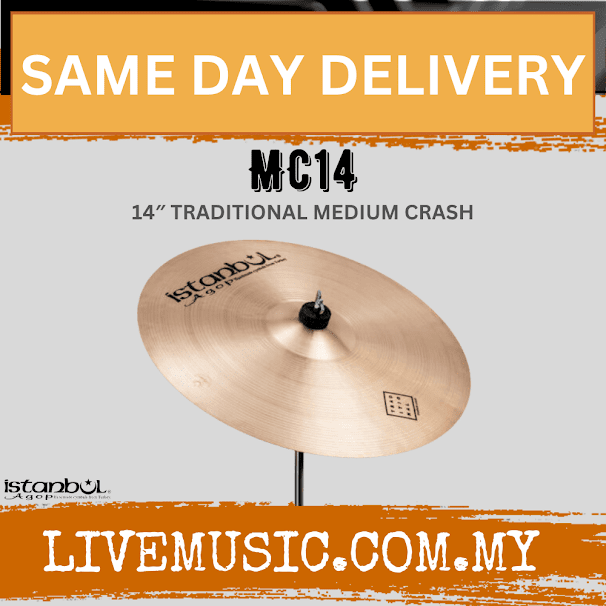 Istanbul Agop Cymbals MC14 14" Traditional Medium Crash Cymbal ( MC-14 / MC 14 )