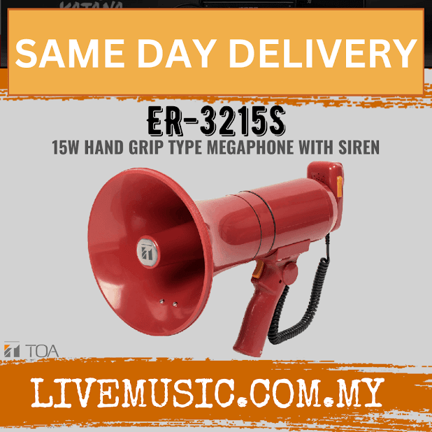 TOA ER-3215S 15W Hand Grip Type Megaphone with Siren Signal ( ER3215S / ER 3215S )