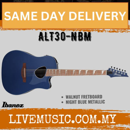 Ibanez Altstar ALT30 Acoustic-Electric Guitar,  Night Blue Metallic  ( ALT-30 /ALT 30)