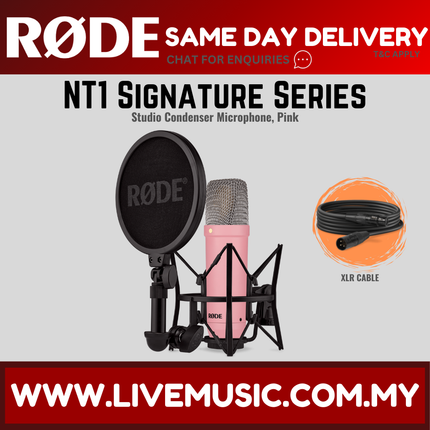 RODE NT1 Signature Series Large-Diaphragm Condenser Microphone - Pink