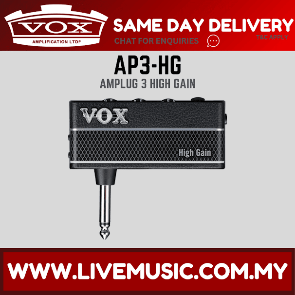 Vox amPlug 3 High Gain Headphone Guitar Amp (amPlug3 / AP3-HG)