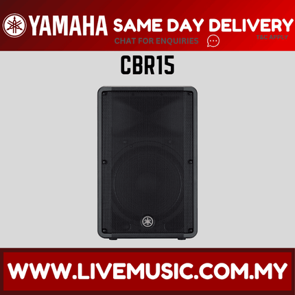 Black 15-inch passive speaker with CBR15 label, front view