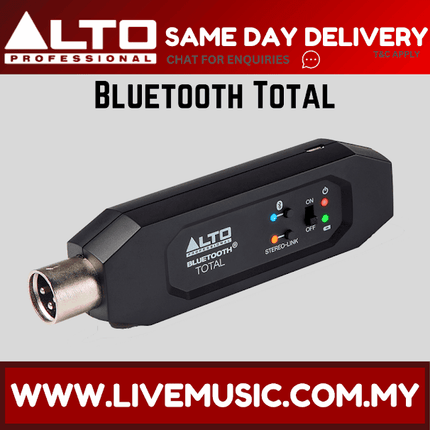 Alto Professional Bluetooth Total MKii Professional XLR Equipped Rechargeable Bluetooth Receiver For Mixers and PA Systems ( MK2 )