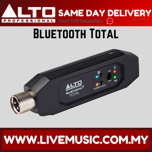 Alto Professional Bluetooth Total MKii Professional XLR Equipped Rechargeable Bluetooth Receiver For Mixers and PA Systems ( MK2 )