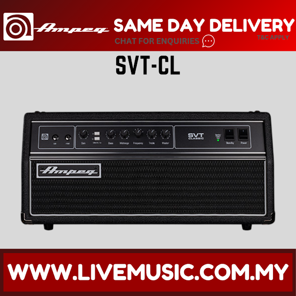Ampeg SVT-CL 300-watt Tube Bass Amp Head  ( SVT CL / SVTCL )