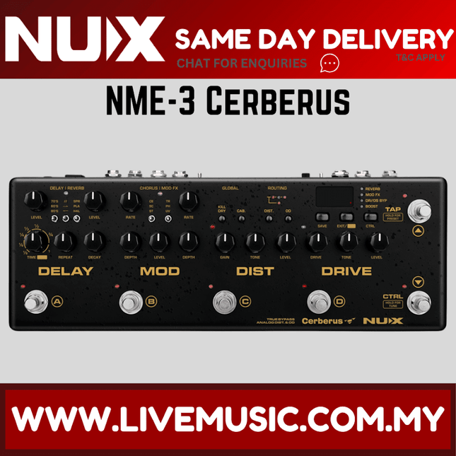 NUX NME-3 Cerberus - Integrated Effects & Controller (NME3)