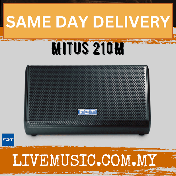 FBT MITUS 210M passive floor monitor speaker with dark grille front