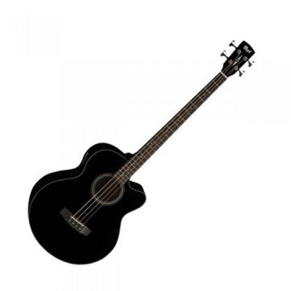 Cort SJB5F - Acoustic-Electric Bass Guitar Rosewood Fretboard with Gig Bag - Black (SJB 5F/SJB-5F)