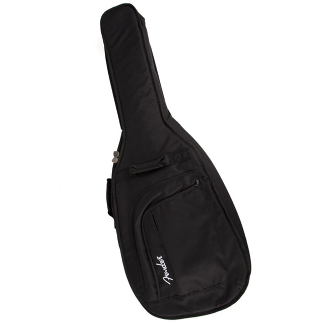 Black jumbo acoustic gig bag with side pocket and padded neck support