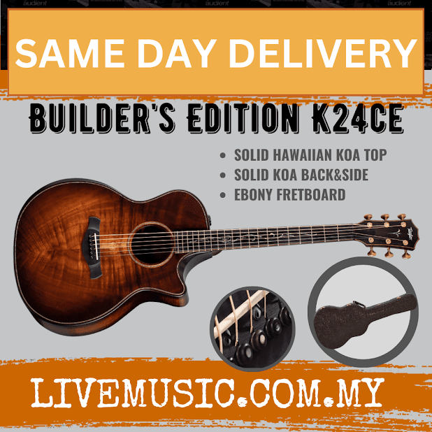 Taylor Builders Edition K24ce V-Class Grand Auditorium Acoustic Guitar w/Case