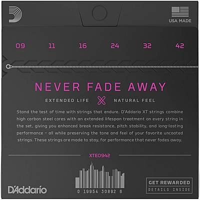 D'Addario XTE0942 - XT Electric Nickel Plated Steel Strings, Super Light (9-42)(Daddario)