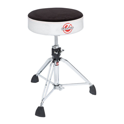 Gibraltar 9608RSW Professional Double Braced Drum Throne, Silver White Sparkle Side (9608-RSW/9608 RSW)
