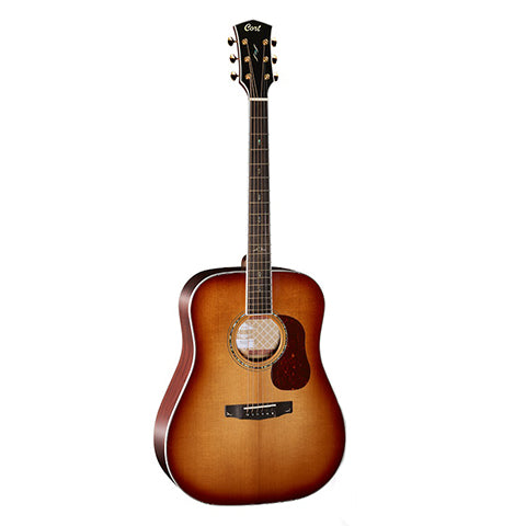 Cort Gold-D8 - Acoustic Guitar with Gig Bag - Light Burst (Gold D8/GoldD8)