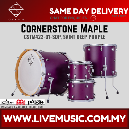 Dixon Cornerstone Maple CSTM422-01 4 Pcs Drum Kit Set Shell Pack