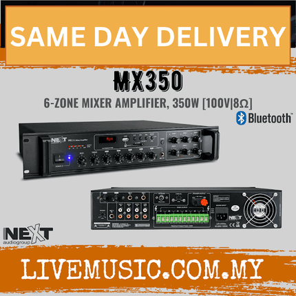 Next Audio MX350 6-ZONE MIXER AMPLIFIER, 350W ( MX-350 / MX 350 )