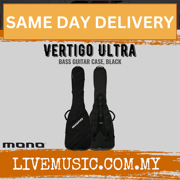 MONO Vertigo Ultra Bass Guitar Case, Black (M80-VEB-ULT-BLK)