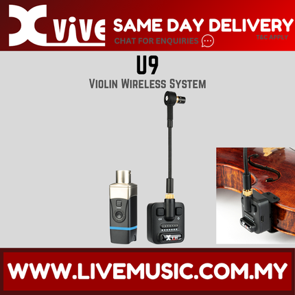 Xvive U9 Supercardoid Microphone Wireless System For Violin - With Travel Hard Case ( U 9 U-9 )