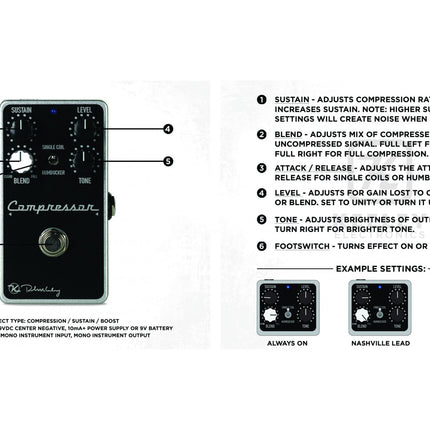 Keeley Compressor Plus Guitar Effects Pedal