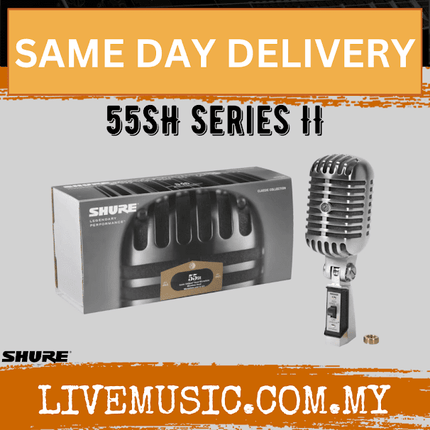 Shure 55SH Series II Cardioid Dynamic Vocal Microphone (55SHII)