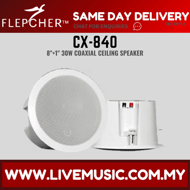 Flepcher CX-840 Coaxial Ceiling Speaker ( CX840 / CX 840 )