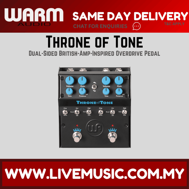 Warm Audio Throne of Tone Dual Overdrive Pedal ( WA TOT WATOT )