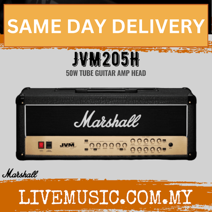 Marshall JVM205H 50 Watt Tube Guitar Amp Head (JVM-205H)