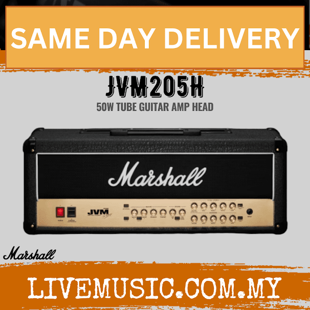 Marshall JVM205H 50 Watt Tube Guitar Amp Head (JVM-205H)