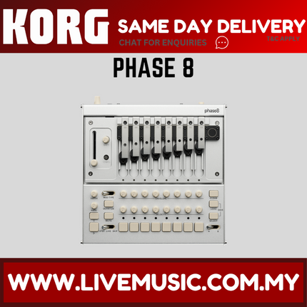Korg Phase 8 Acoustic Synthesis 8-Voice Hybrid Synthesizer with Electromechanical Resonators ( Phase8 Phase-8 )