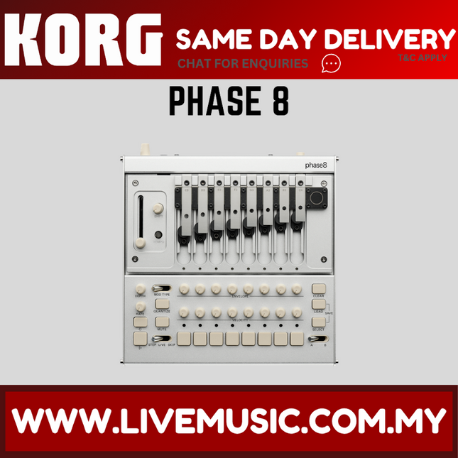 Korg Phase 8 Acoustic Synthesis 8-Voice Hybrid Synthesizer with Electromechanical Resonators ( Phase8 Phase-8 )